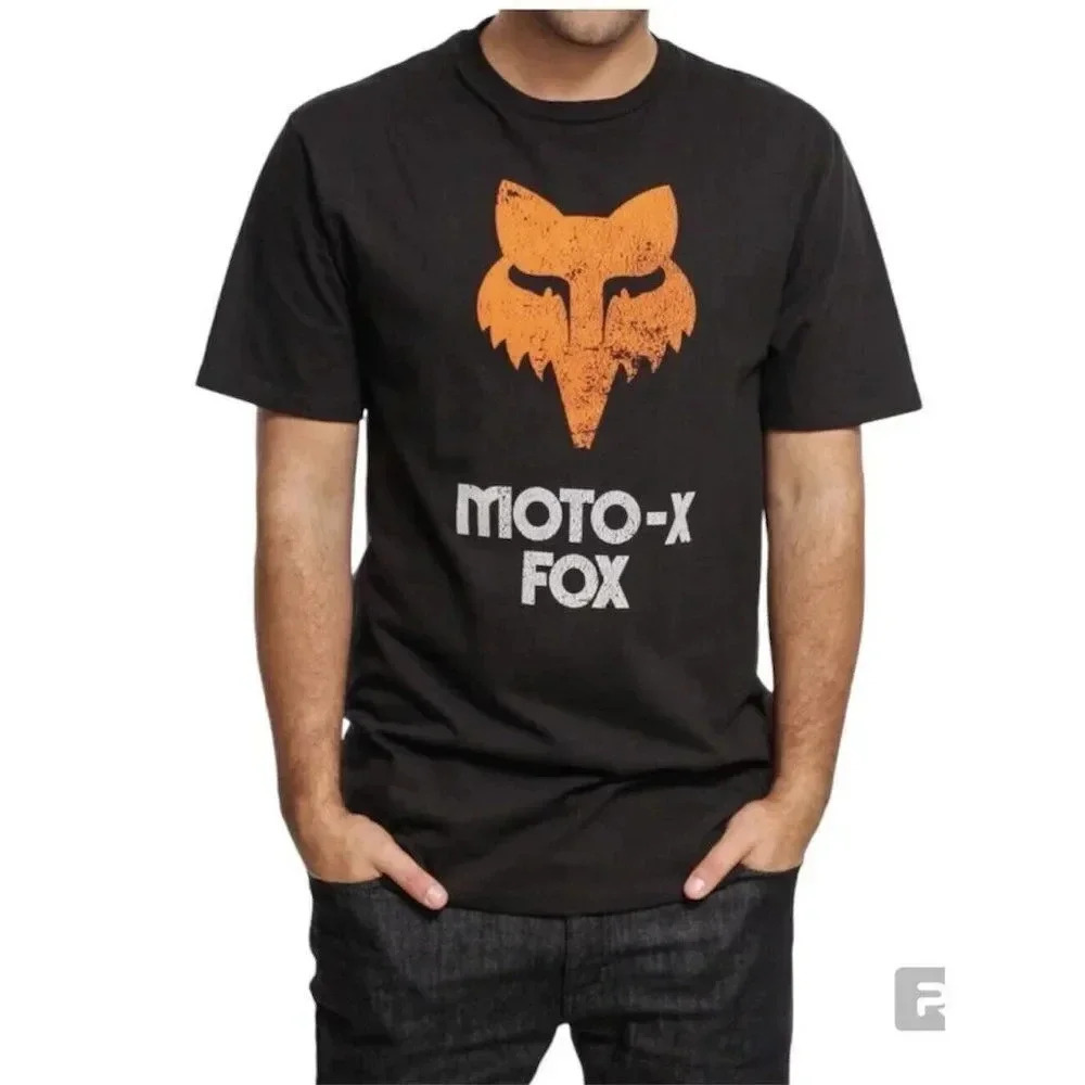 FOX RACING MENS 40 YEAR MOTO X TEE Black SHORT SLEEVE Size S